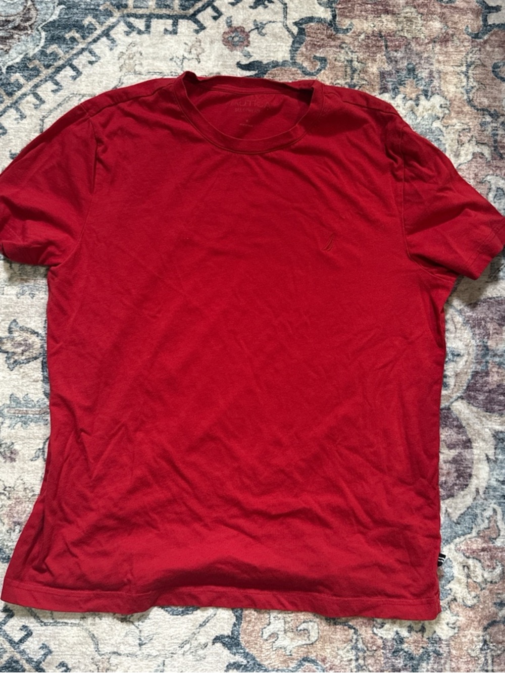 Nautica Men's Short Sleeve Crew Tee in Red
